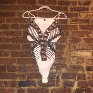 Sequined fancy bodysuit from Express. Worn once.